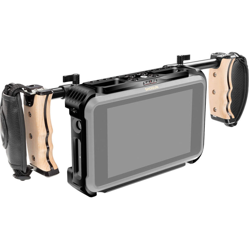 SHAPE Dual Wooden Handle Cage for Atomos Shogun 7 Monitor