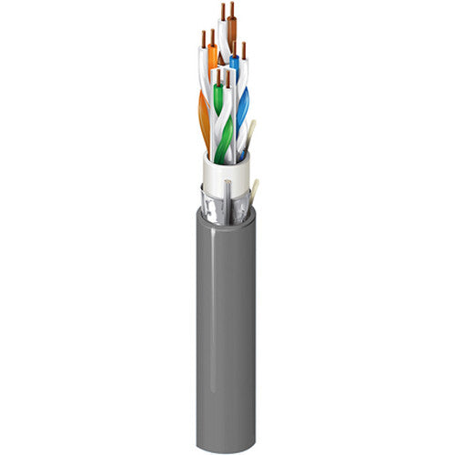 Belden Cat6A 10Gx Bonded-Pair, 4PR, F/UTP, PVC Jacket, CMR - 1000' (Gray)
