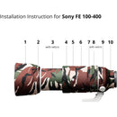 easyCover Lens Oak Neoprene Cover for Sony FE 100-400mm F4.5-5.6 GM OSS Lens (Forest Camo)
