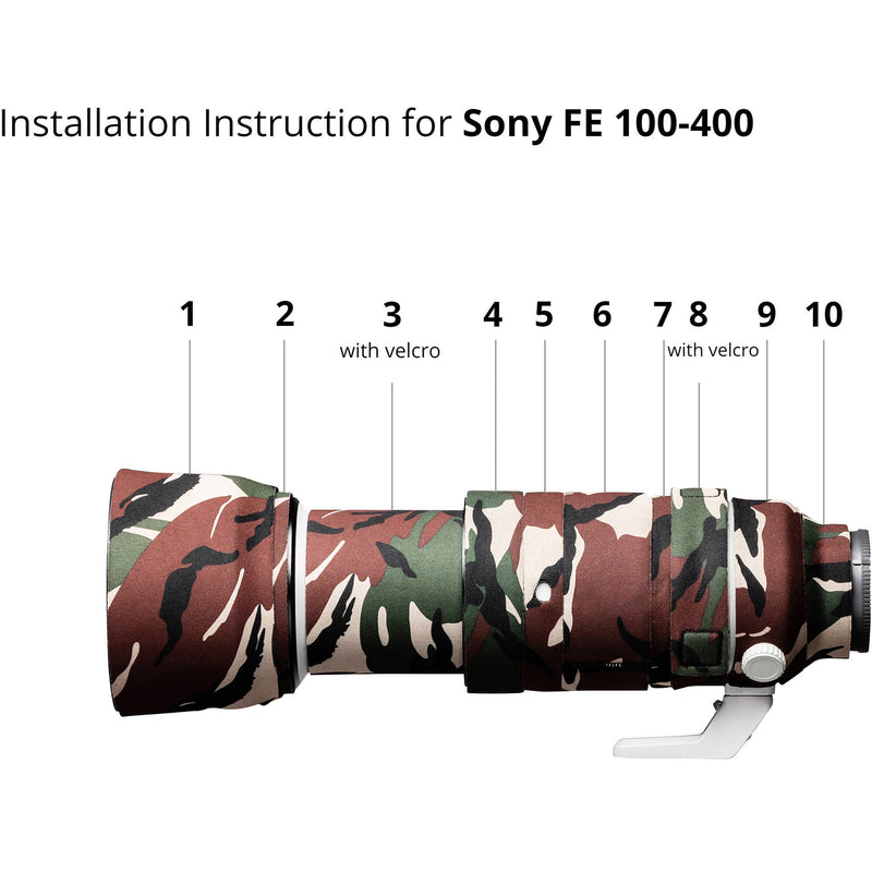 easyCover Lens Oak Neoprene Cover for Sony FE 100-400mm F4.5-5.6 GM OSS Lens (Forest Camo)