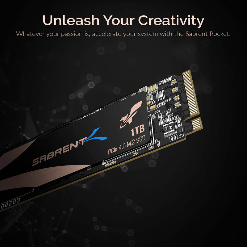 Sabrent 1TB Rocket NVMe PCIe 4.0 M.2 2280 Internal SSD