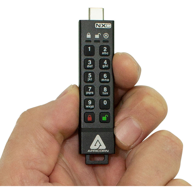 Apricorn 8GB Aegis Secure Key 3NXC Encrypted USB Type-C Flash Drive