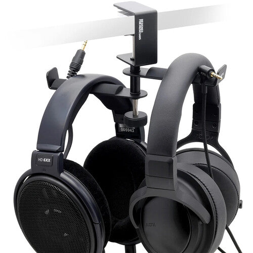 ADV. Dual Suspension 360&Acirc;&ordm; Desk-Mount Twin Headphones Hanger (Black)