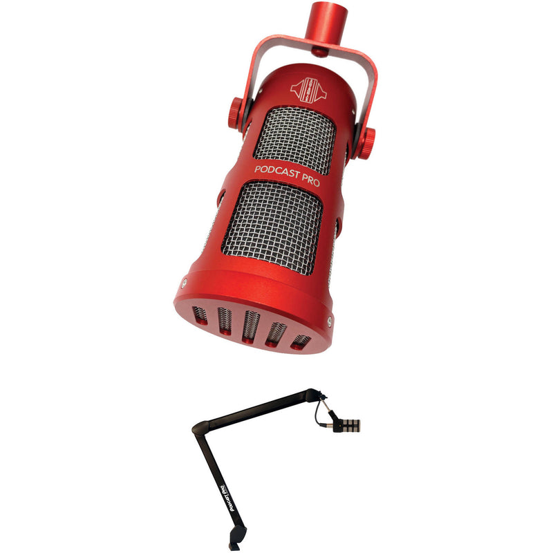 Sontronics PODCAST PRO Supercardioid Dynamic Broadcast Microphone (Red)