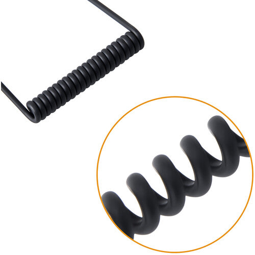 Comica Audio CVM-D-CPX 3.5mm TRS Male to Right-Angle 3.5mm TRS Male Coiled Cable for Cameras
