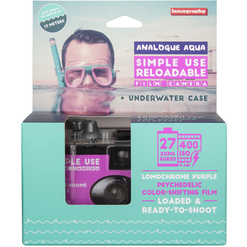Lomography LomoChrome Purple Simple Use Film Camera + Underwater Case (27 Exposures)