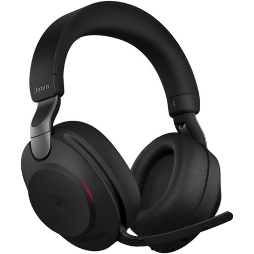 Jabra Evolve2 85 Noise-Canceling Wireless Over-Ear Headset with Stand (Microsoft Teams, USB Type-C, Black)