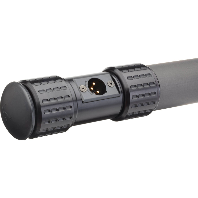 K-Tek KP6CCR 6' KlassicPro Graphite 6-Section Boompole with Internal XLR Coiled Cable, Side Exit