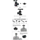 Sunwayfoto MAC-14T Arca-Type & Manfrotto Compatible Clamp with Adapter Boss Set