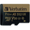 Verbatim 512GB Pro Plus 666X UHS-I microSDXC Memory Card with SD Adapter