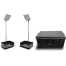 Prompter People Proline Stage Pro 24 Pair/2 HiBright Rev.Teleprompters,DAmp,2 2F Foot Cables/Flip/Case(Carbon)