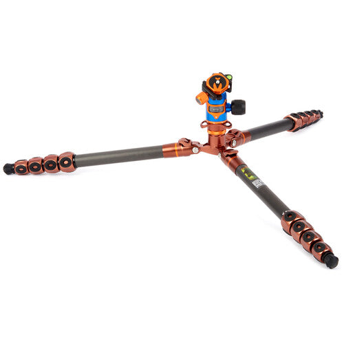 3 Legged Thing Legends Bucky Carbon Fiber Tripod with AirHed VU Ball Head Set (Bronze / Blue)