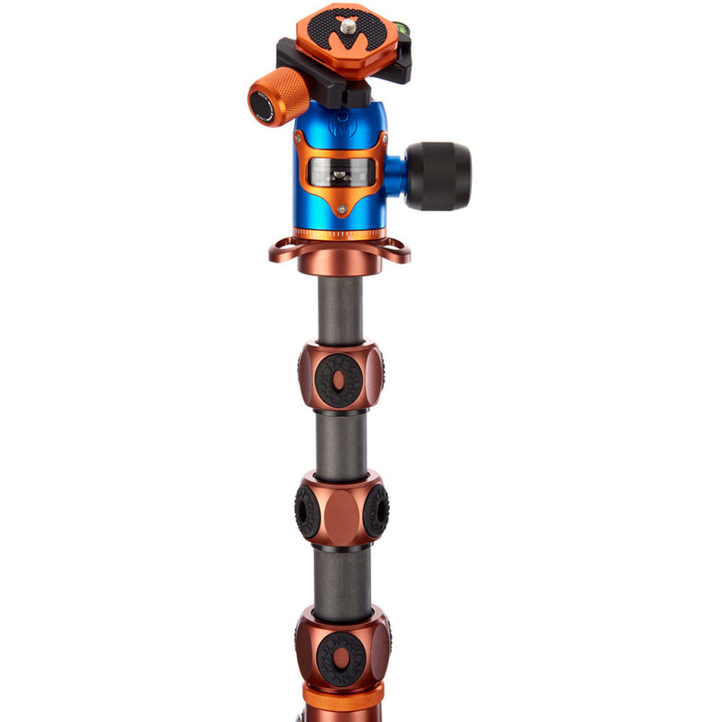 3 Legged Thing Legends Bucky Carbon Fiber Tripod with AirHed VU Ball Head Set (Bronze / Blue)