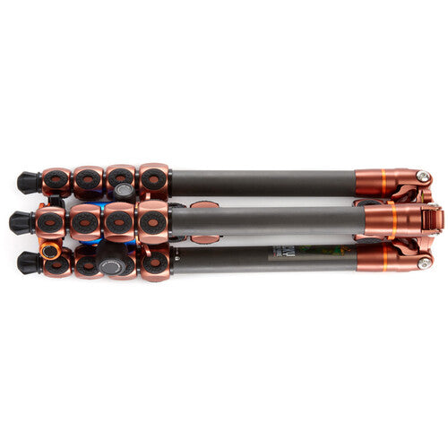3 Legged Thing Legends Bucky Carbon Fiber Tripod with AirHed VU Ball Head Set (Bronze / Blue)
