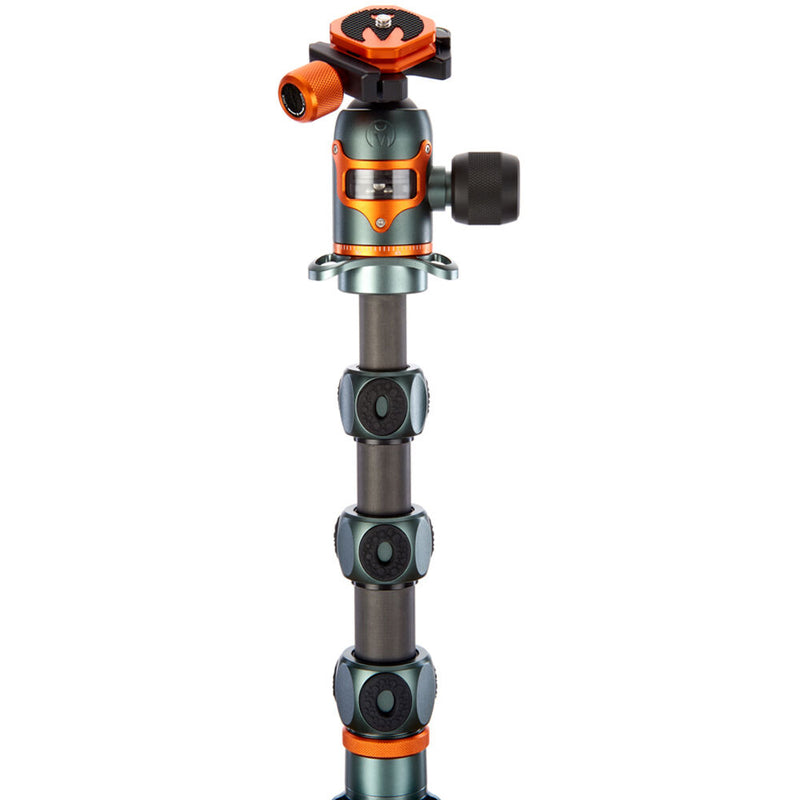 3 Legged Thing Legends Bucky Carbon Fiber Tripod with AirHed VU Ball Head Set (Gray)
