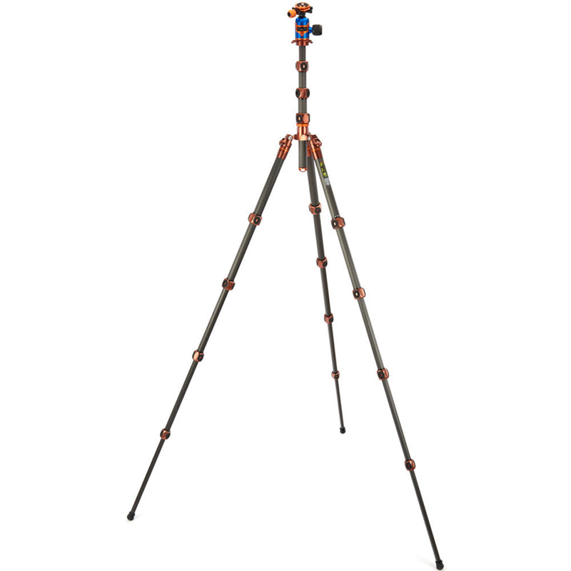 3 Legged Thing Legends Bucky Carbon Fiber Tripod with AirHed VU Ball Head Set (Bronze / Blue)