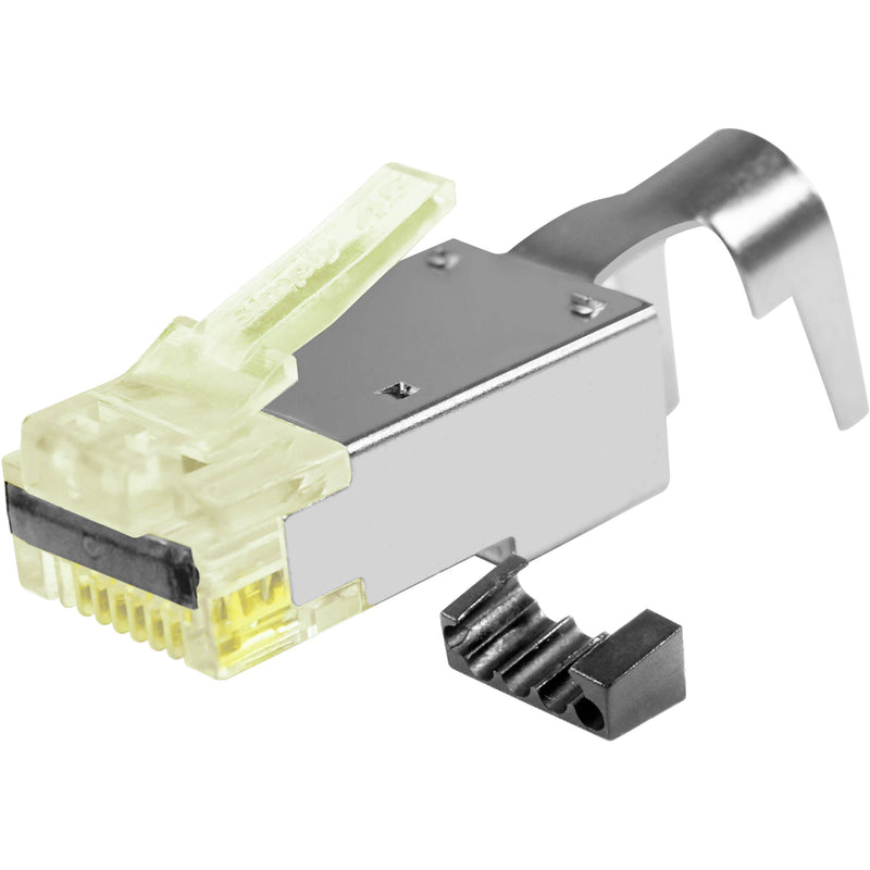 Simply45 Cat 5e/6/6a STP Shielded Internal Ground RJ45 Standard Modular Plug (50-Piece Jar)