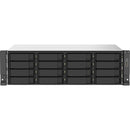 QNAP 3U 16-Bay Nas/Iscsi Ip-San. Amd Ryzen V1500B Quad-Core 2.2Ghz 16Gb Ram 2X2.5Gbe Lan Redundant Psu