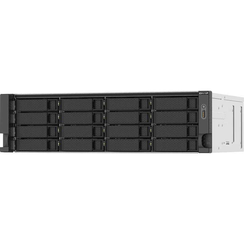 QNAP 3U 16-Bay Nas/Iscsi Ip-San. Amd Ryzen V1500B Quad-Core 2.2Ghz 16Gb Ram 2X2.5Gbe Lan Redundant Psu