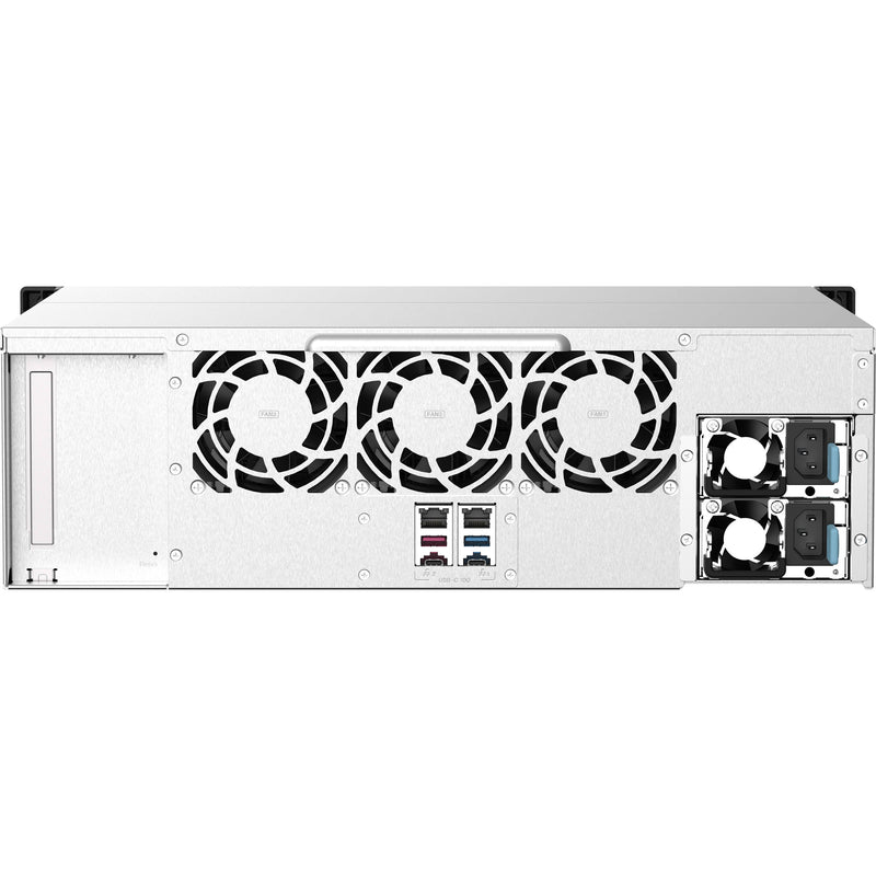 QNAP 3U 16-Bay Nas/Iscsi Ip-San. Amd Ryzen V1500B Quad-Core 2.2Ghz 16Gb Ram 2X2.5Gbe Lan Redundant Psu