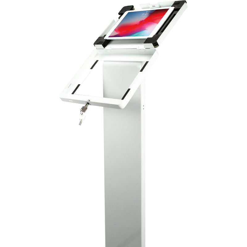 CTA Digital Premium Large Locking Floor Stand Kiosk (White)