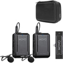 Movo Photo EDGE-DI-DUO 2-Person Digital Wireless Omni Lavalier Microphone System for iPhones (2.4 GHz)
