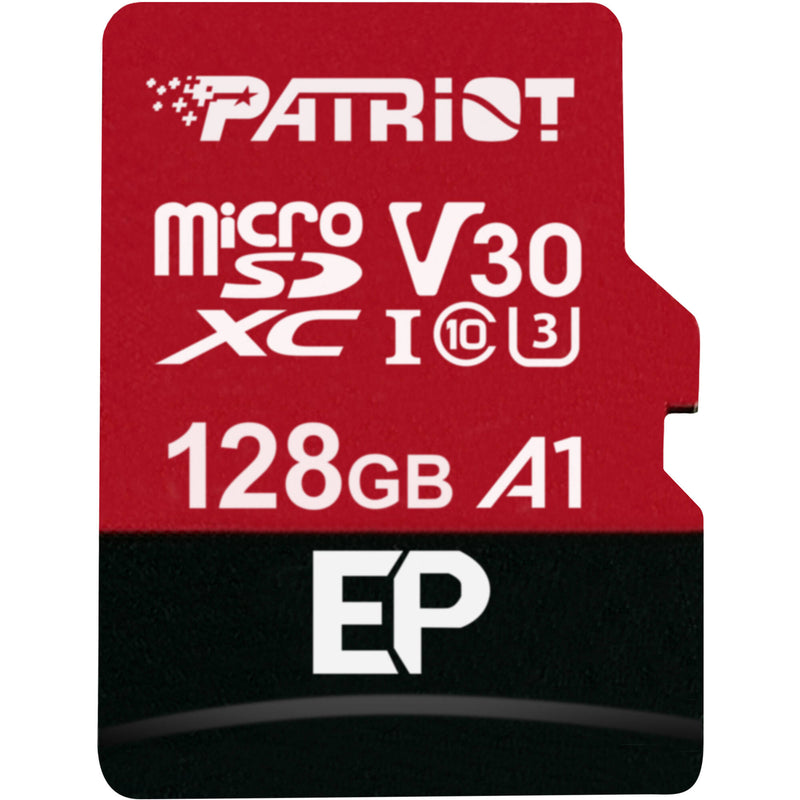 Patriot EP Series 128GB Micro SDXC V30 UHS-1, U3, C10, A1 Flash