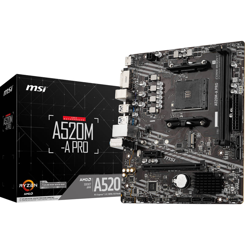MSI A520M-A PRO AM4 Micro-ATX Motherboard