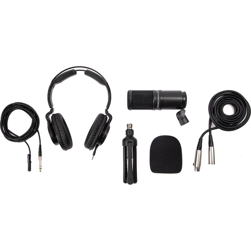 Zoom ZDM-1 2-Person Podcast Mic Pack Kit with Headphones, Mic Cables, and Boom Arms