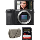 Sony Alpha a6600 Mirrorless Digital Camera with 18-135mm Lens and Accessories Kit