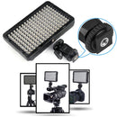 Bescor 176-Bulb 5600K LED On-Camera Light with Battery and Charger Kit and AC Adapter