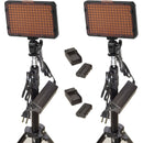 Bescor WAFFLE 176 Bulb LED 2-Light and AC Adapter Kit