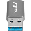Rocstor USB 3.1 Gen 1 Type-C Female to USB Type-A Male Adapter (Aluminum Gray)