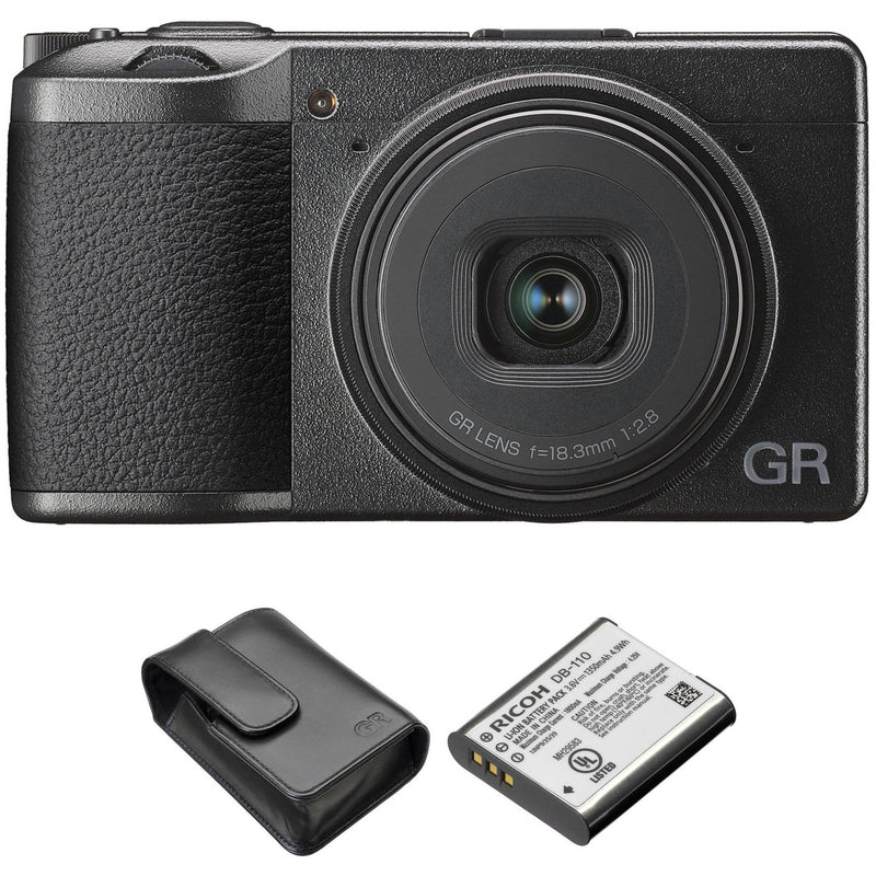Ricoh GR III Digital Camera with Extra Battery Kit
