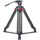 miliboo MTT605B Carbon Fiber Video Tripod Kit with Ground Spreader