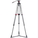 miliboo MTT605B Carbon Fiber Video Tripod Kit with Ground Spreader