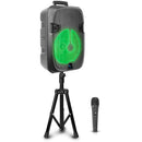 Technical Pro JB12PKG Rechargeable LED 12" Active Wireless Loudspeaker Package with Tripod, Microphone, and Cable
