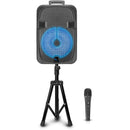 Technical Pro JB12PKG Rechargeable LED 12" Active Wireless Loudspeaker Package with Tripod, Microphone, and Cable