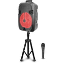 Technical Pro JB12PKG Rechargeable LED 12" Active Wireless Loudspeaker Package with Tripod, Microphone, and Cable