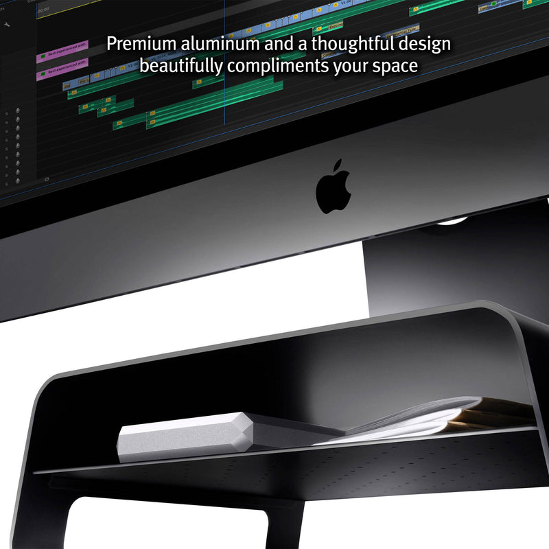 Twelve South Curve Riser Desktop Stand for iMac and Displays (Black)