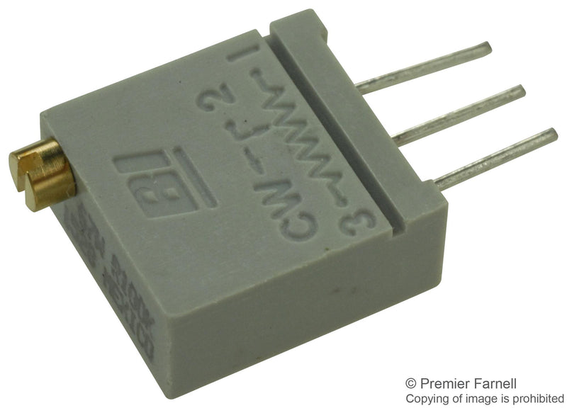 BI TECHNOLOGIES / TT ELECTRONICS 67WR100KLF TRIMMER POTENTIOMETER, 100KOHM 20TURN THROUGH HOLE