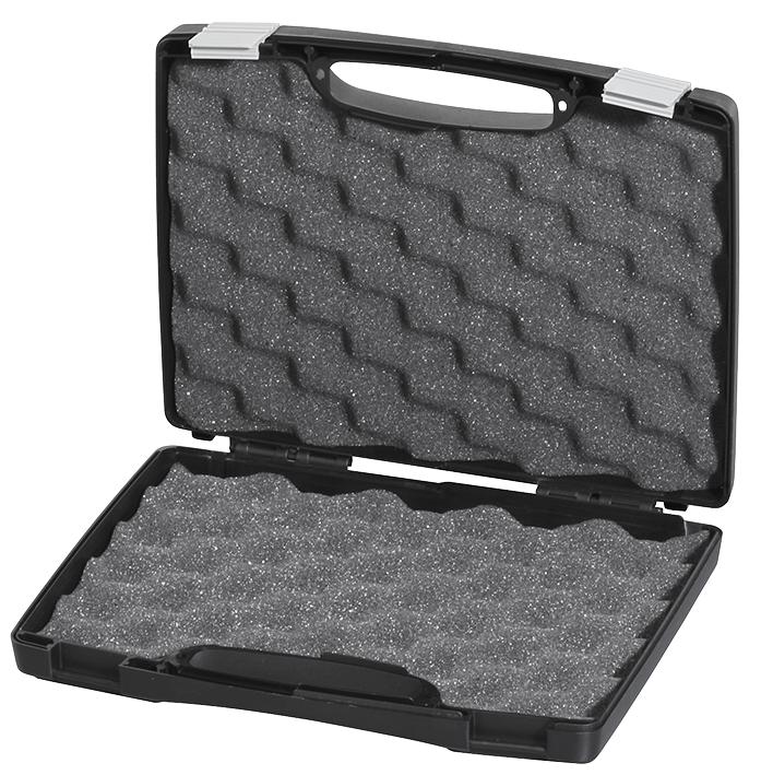 DURATOOL 17026H44.079.GPB Storage Case, Plastic, with Foam, Black, 260mm x 210mm x 44mm