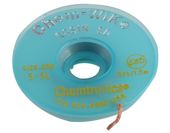 Chemtronics 5-5L Rosin Desoldering Braid 12.7MM X 5FT