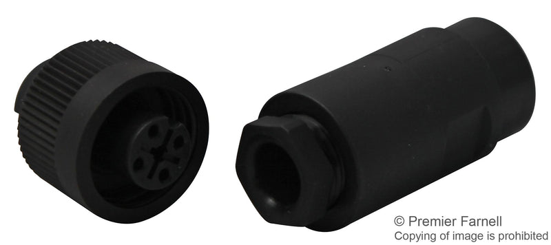 BINDER 99-4222-110-04 Circular Connector, 693 Series, Cable Mount Receptacle, 4 Contacts, Screw Socket