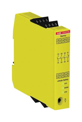 ABB - Jokab 2TLA010051R0100 Safety Relay 3PST-NO SPST-NC SSR20M Series DIN Rail 5 A Screw