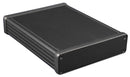 HAMMOND 1455P1601BK IP54 1455 Series Black Extruded Aluminium Instrument Enclosure - 160x125x30.5mm