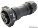 AMPHENOL LTW DD-18BFFA-QL8MP0 Circular Connector, IP68, X-Lok D Size Series, Cable Mount Receptacle, 18 Contacts, Crimp Socket