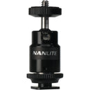 Nanlite Mini Ball Head with Hot Shoe Adapter and 1/4''-20 Mount