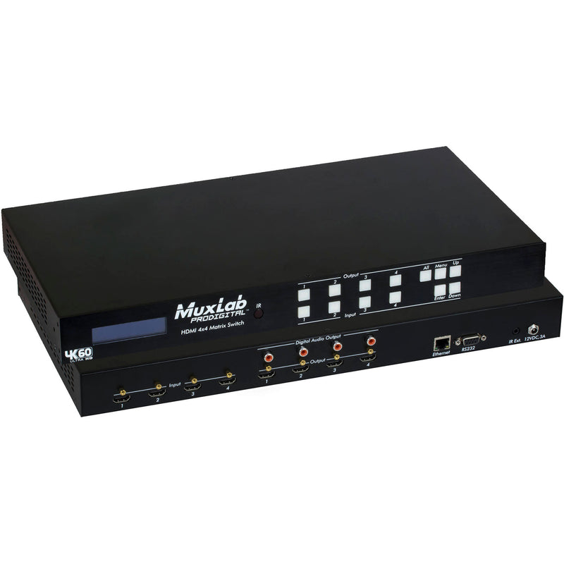 MuxLab 4x4 4K/60 HDMI Matrix Switch (US)