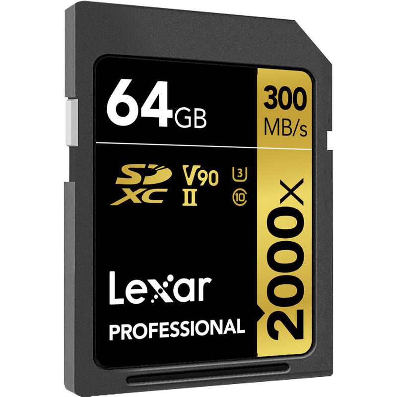 Lexar 64GB Professional 2000x UHS-II SDXC Memory Card